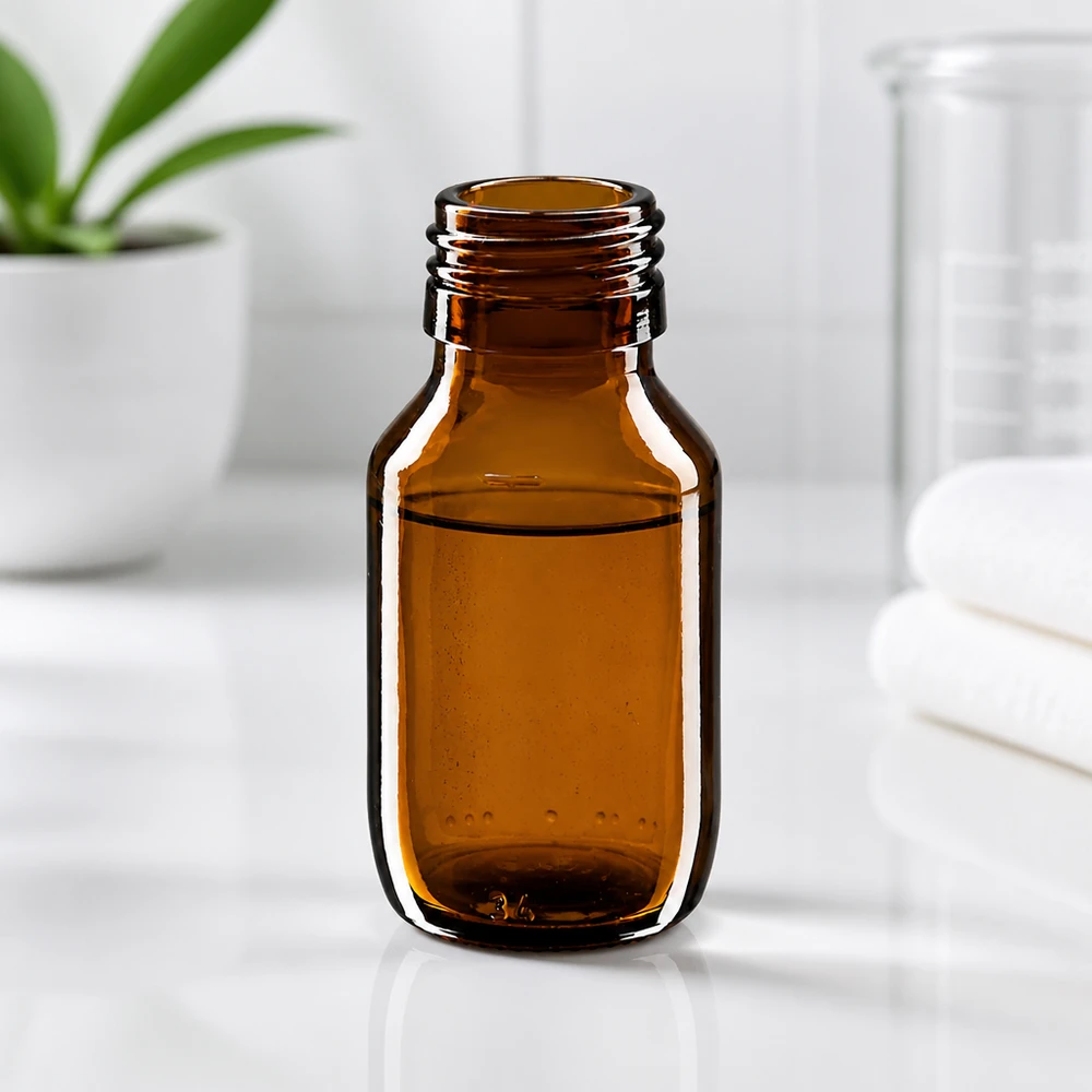 50ml Medizinflasche braun, ohne Verschluss PP28 ApoGlas
