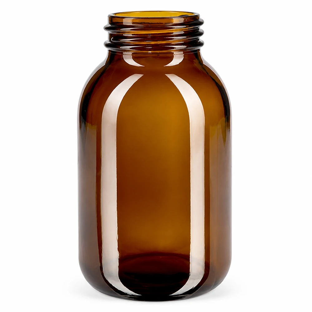 500ml Weithalsflasche Braunglas UV-Schutz Glasflasche braun 500ml mit praktischem Weithalsverschluss für Aufbewahrung