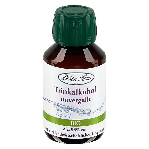 100ml Bio Weingeist (Trinkalkohol) 96% Doktor-Klaus 100ml Bio Weingeist (Trinkalkohol) 96% Doktor-Klaus