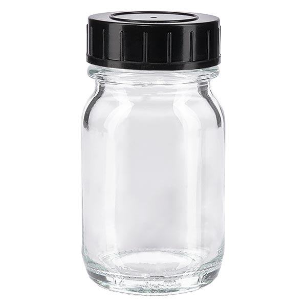 30ml Weithalsflasche Klarglas mit Schraubdeckel 30ml Weithalsflasche Klarglas mit Schraubdeckel