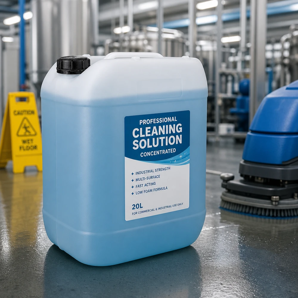20L Kanister mit Etikett für professionelle Industriereiniger und Bodenreinigung