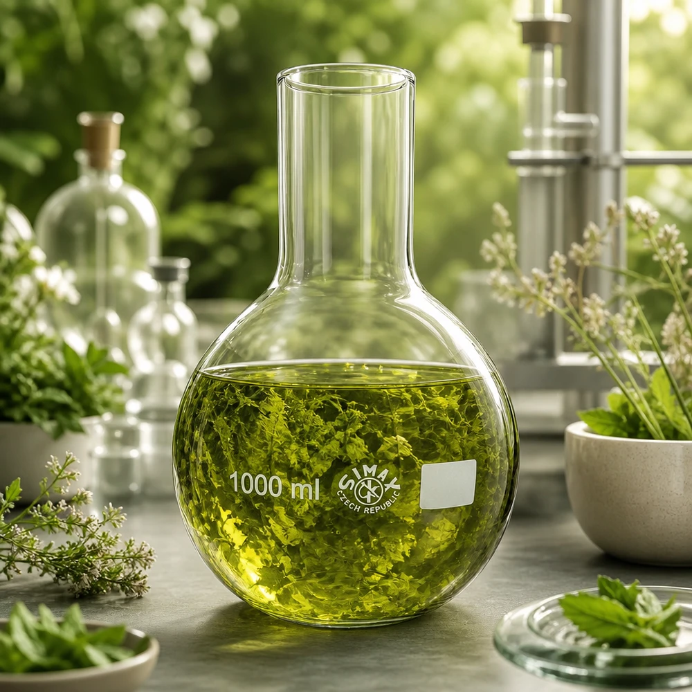 Stehkolben 1000ml Weithals Robuster Glaskolben 1000ml Weithals perfekt für organische Lösungsmittel und grüne Chemie