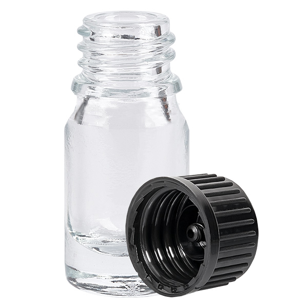 5ml Flasche 11mm Schraubverschluss schwarz Standard ClearLine UT18/5 5ml Flasche 11mm Schraubverschluss schwarz Standard ClearLine UT18/5