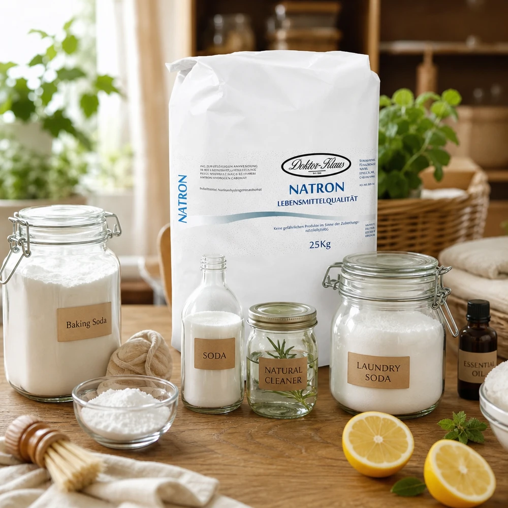 Natron Pulver (Natriumhydrogencarbonat) 25kg 25kg Natron Großpackung mit reinem weißen Pulver für Wäschepflege und Geruchsneutralisierung
