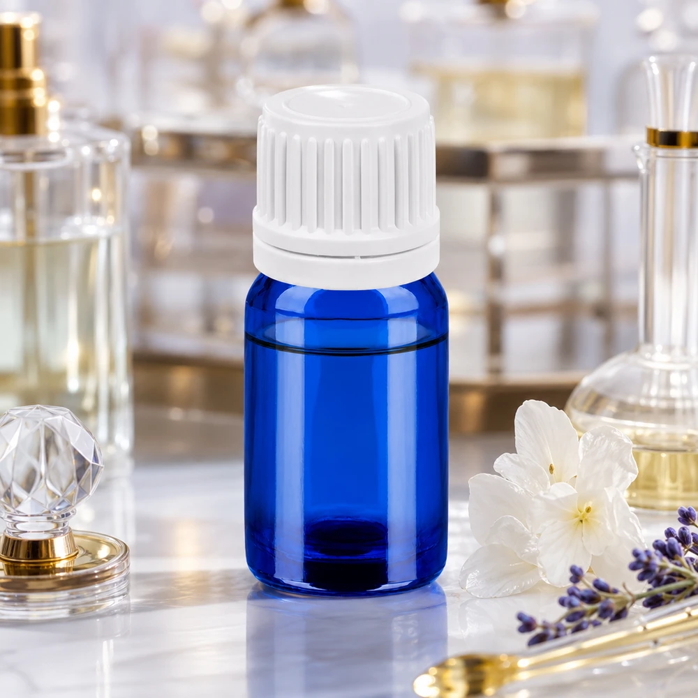 5ml Flasche 11mm Schraubverschluss weiß Originalitätsverschluss BlueLine UT18/5 Praktische 5ml Flasche aus hochwertigem Glas mit auslaufsicherem weißem Verschluss