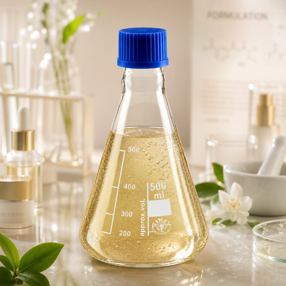 Erlenmeyerkolben 500ml mit Schraubkappe Wissenschaftlicher Erlenmeyerkolben 500ml aus klarem Glas für professionelle Laborarbeit