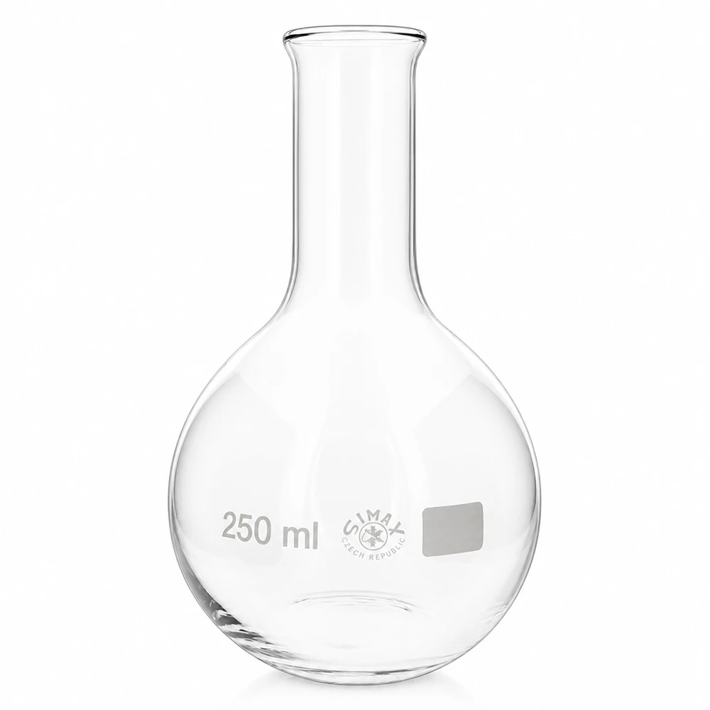Stehkolben 250ml Enghals Enghalskolben 250ml Volumen ideal für Vakuumdestillation im Labor