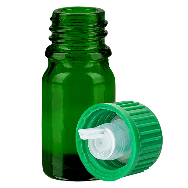 5ml Tropfflasche 0.8mm grün Standardverschluss GreenLine UT18/5