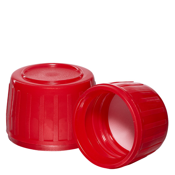 Schraubverschluss rot mit Originalitätsring PP28 ApoGlas Schraubverschluss rot mit Originalitätsring PP28 ApoGlas