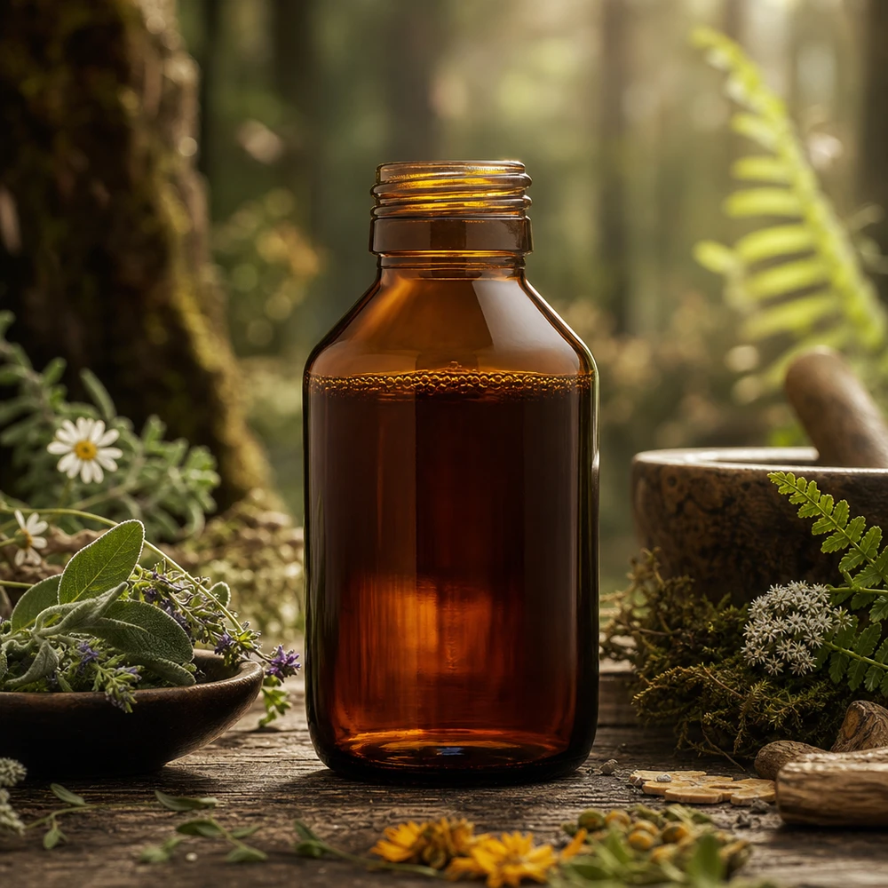 100ml Medizinflasche aus braunem Glas PP28 Gewinde optimal für Apotheken und Heilpraktiker
