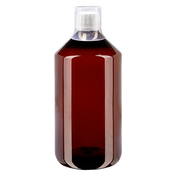 PET Flasche 750ml mit weißem Verschluss Originalitätsverschluss + Becher PET Flasche 750ml mit weißem Verschluss Originalitätsverschluss + Becher