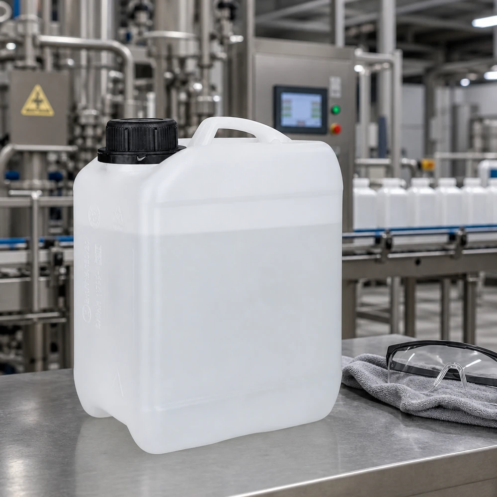 Robuster Kunststoffkanister 2,5 Liter mit OV-Verschluss für sichere Lagerung flüssiger Chemikalien
