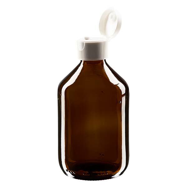 300ml Medizinflasche braun, mit Klappverschluss ApoGlas 300ml Medizinflasche braun, mit Klappverschluss ApoGlas