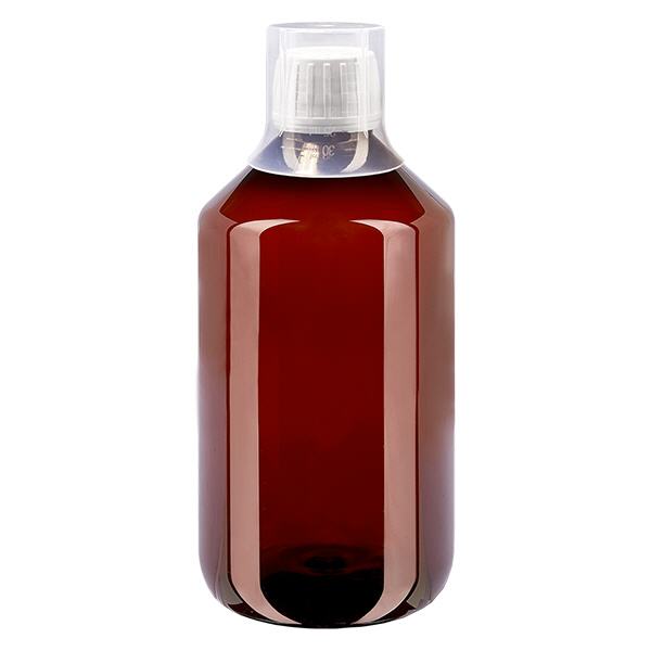 PET Flasche 500ml mit weißem Verschluss Originalitätsverschluss + Becher PET Flasche 500ml mit weißem Verschluss Originalitätsverschluss + Becher