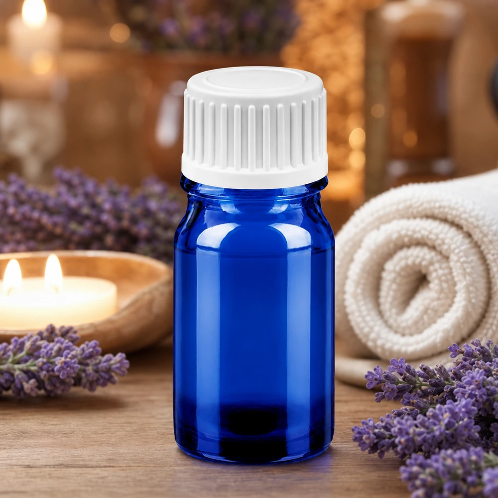 Vielseitige blaue 5ml Glasflasche mit Tropfverschluss für DIY-Mischungen und Naturkosmetik