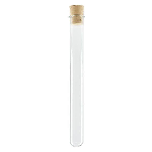Reagenzglas 100x12mmit Borosilikatglas, mit Korken
