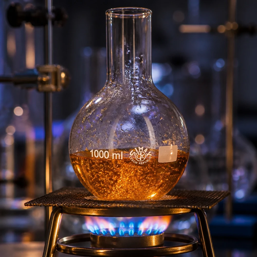 Stehkolben 1000ml Weithals Wissenschaftlicher Stehkolben 1000ml mit breiter Öffnung ermöglicht einfache Probenzugabe
