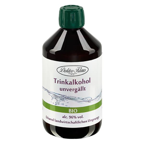 500ml Bio Weingeist (Trinkalkohol) 96% Doktor-Klaus 500ml Bio Weingeist (Trinkalkohol) 96% Doktor-Klaus