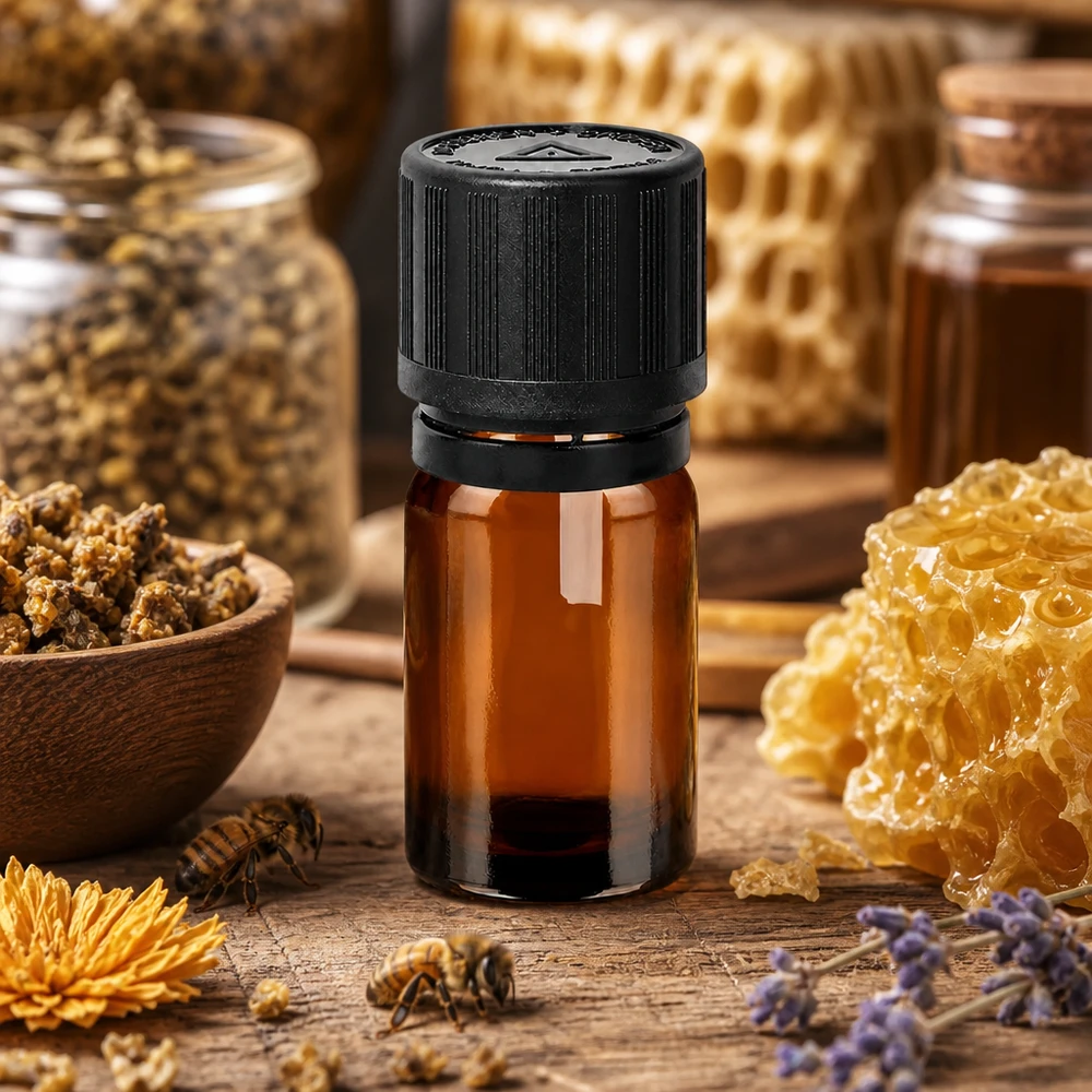 Robuste 5ml Glasflasche mit kindersicherem Verschluss für sichere Aufbewahrung