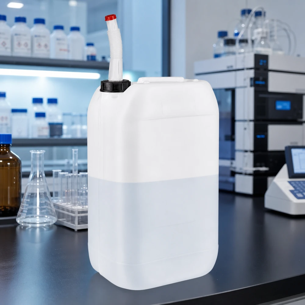 Robuster Vorratsbehälter 15 Liter mit ergonomischem Auslaufrohr und Schraubkappe