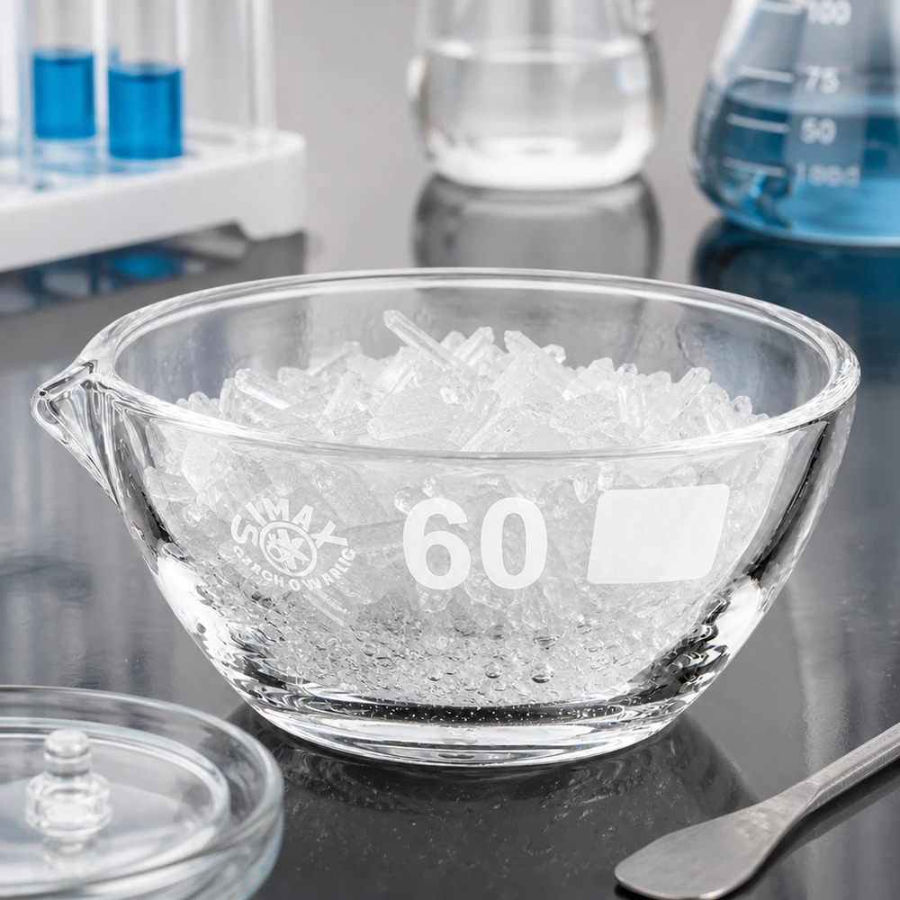 Kompakte 60mm Abdampfschale 45ml aus hochwertigem Borosilikat für Laboranwendungen