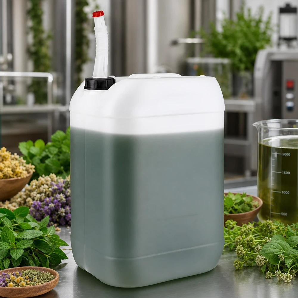 Robuster Kanister 25 Liter mit beweglichem Ausgießer für die Lagerung pflanzlicher Flüssigkeiten