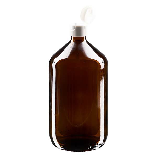 1000ml Medizinflasche braun, mit Klappverschluss ApoGlas 1000ml Medizinflasche braun, mit Klappverschluss ApoGlas