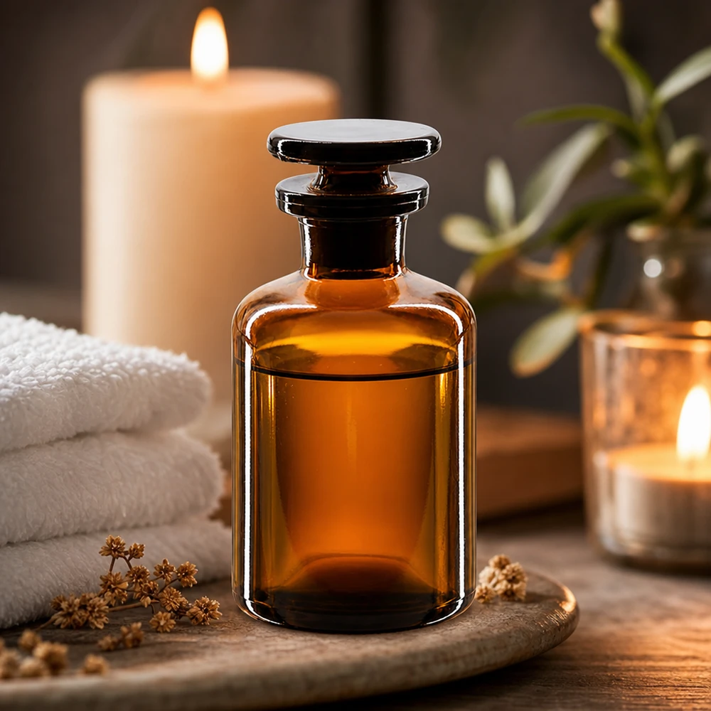 Rundschulterfl. 50ml braun Enghals Glasstopfen Kleine Braunglasflasche Rundschulter 50ml Glasstopfen für Homöopathie und Naturkosmetik