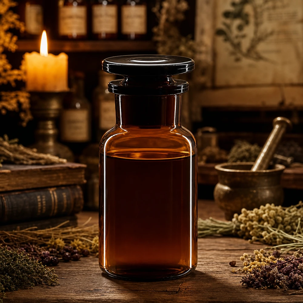 Lichtschutzflasche Braunglas 100ml Weithals Glasstopfen für ätherische Öle