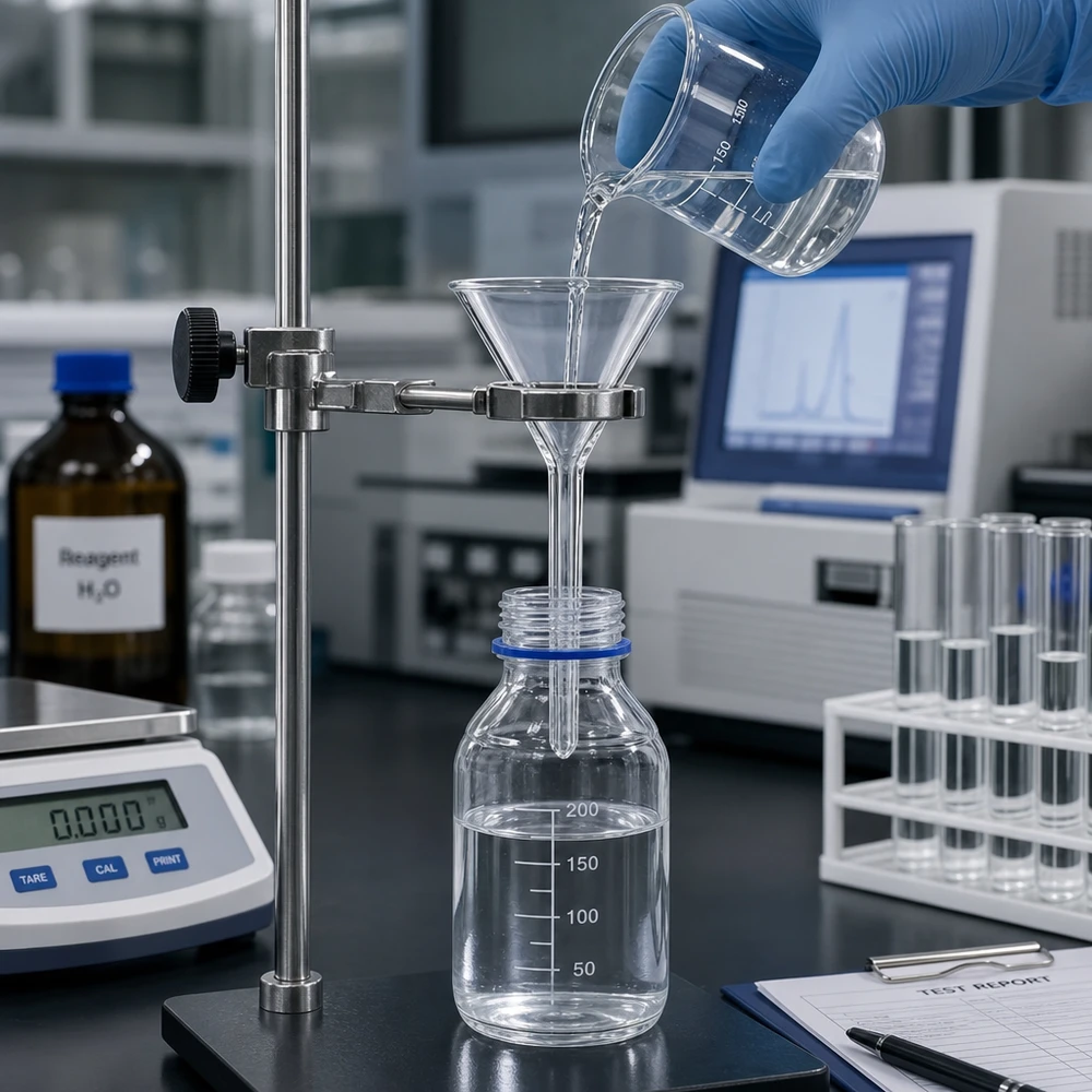 Trichter ø45mm Borosilikat Winkel 60 Kurzstil Robuster Borosilikat Trichter Kurzform 45mm für sichere Handhabung von Chemikalien