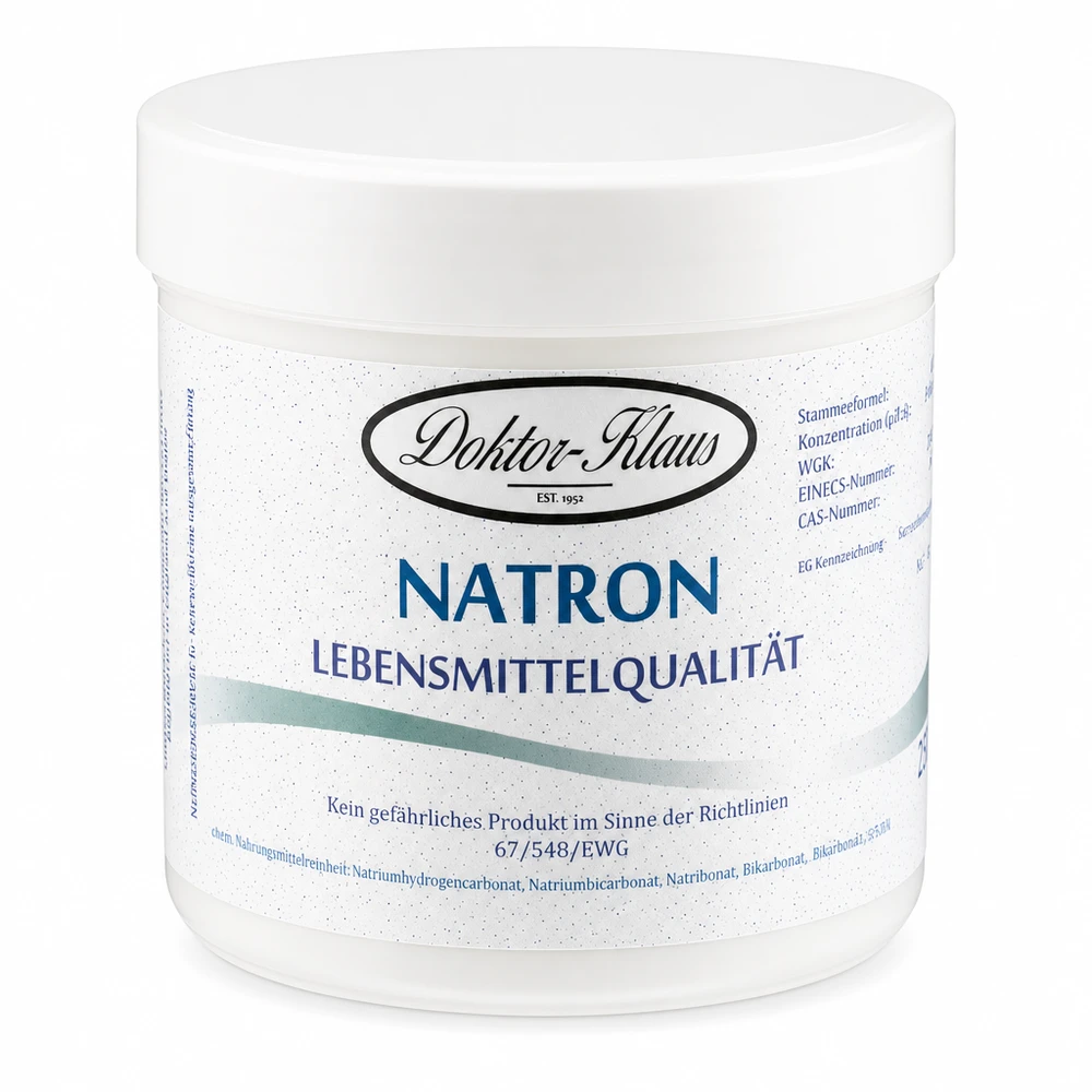 Natron Pulver 250g Doktor Klaus - bewährte Qualität seit 1952 in handlicher Portionsgröße
