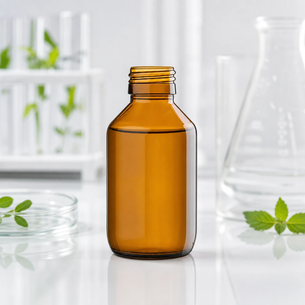 100ml Medizinflasche braun, ohne Verschluss PP28 ApoGlas Robuste Braunglasflasche 100ml Volumen ideal für Tropfen und flüssige Arzneien