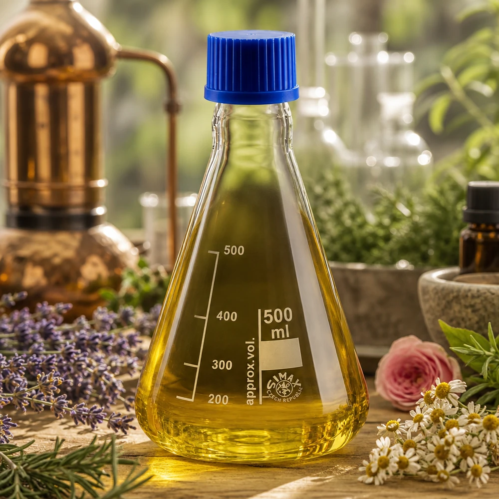 Erlenmeyerkolben 500ml mit Schraubkappe Konischer Glaskolben 500ml mit engem Hals für kontrolliertes Mischen und Erhitzen