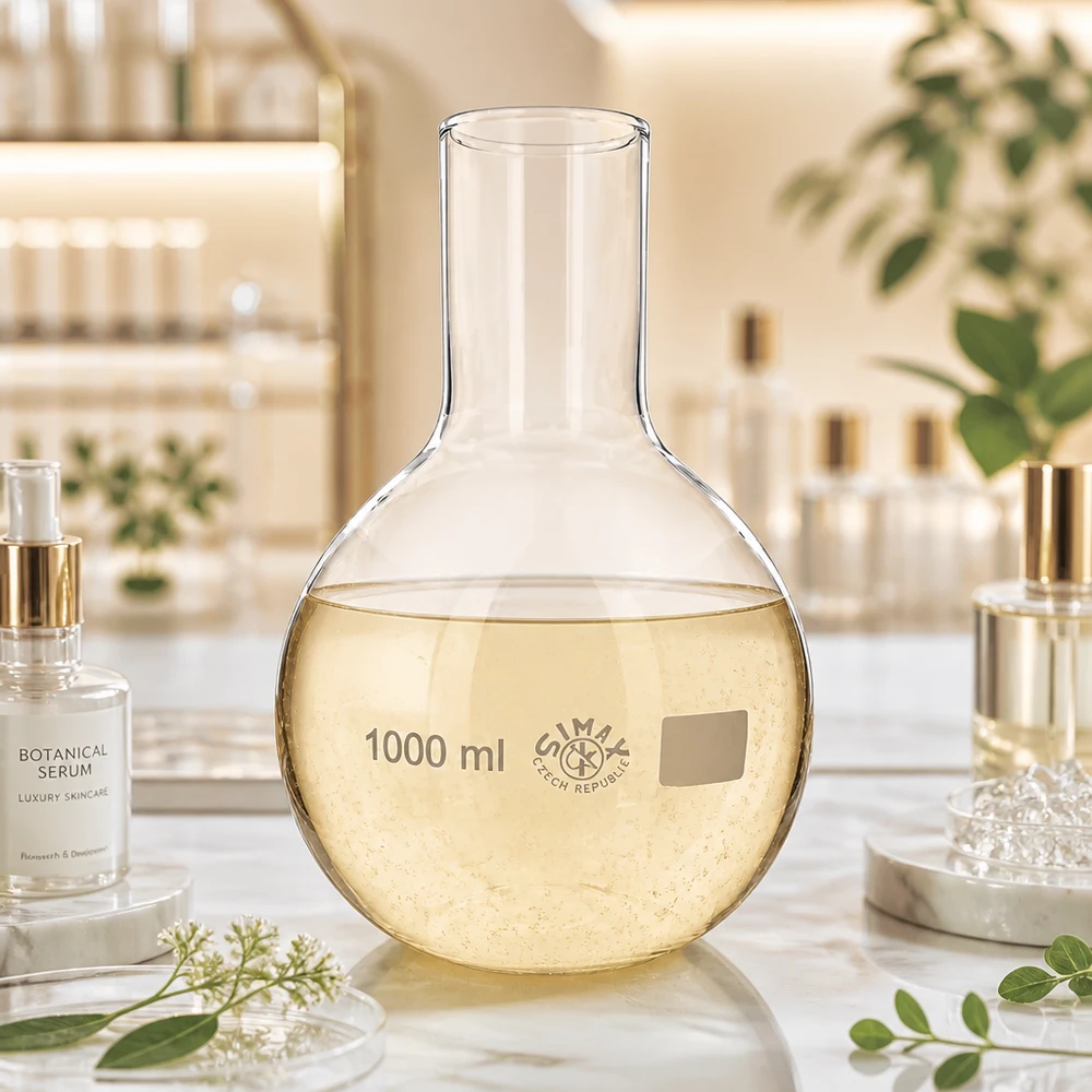 Weithalskolben 1000ml aus hitzebeständigem Glas für Erhitzung und chemische Reaktionen