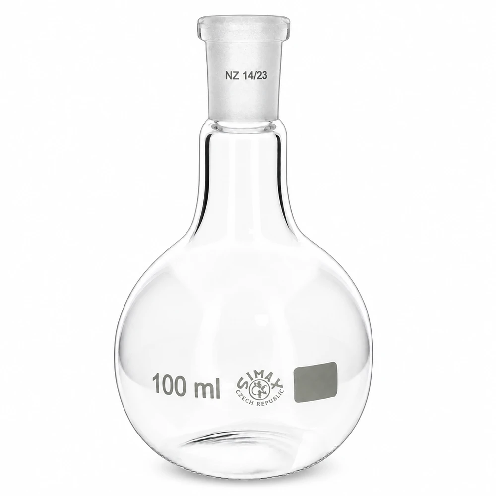 Kleiner Stehkolben 100ml Fassungsvermögen ideal für Mikrochemie und Analysen