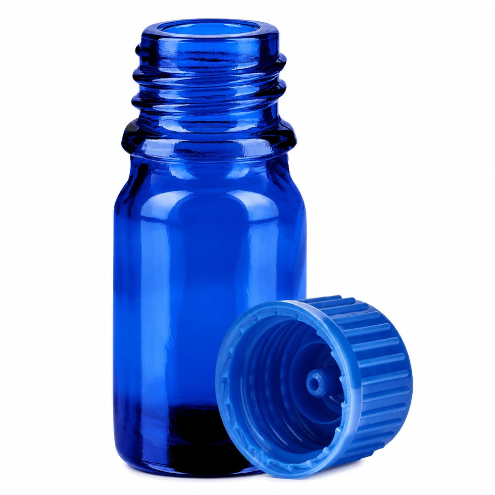 Professional 5ml Glasflasche in Kobaltblau mit 11mm Standard-Gewinde für Laborgebrauch