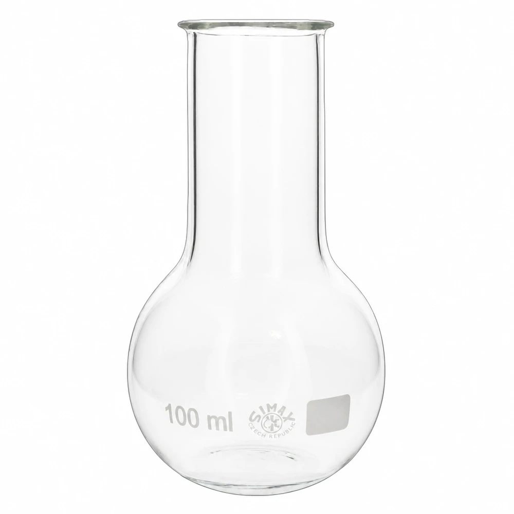 Stehkolben 100ml Weithals Weithals Rundkolben 100ml Fassungsvermögen perfekt für Schulexperimente