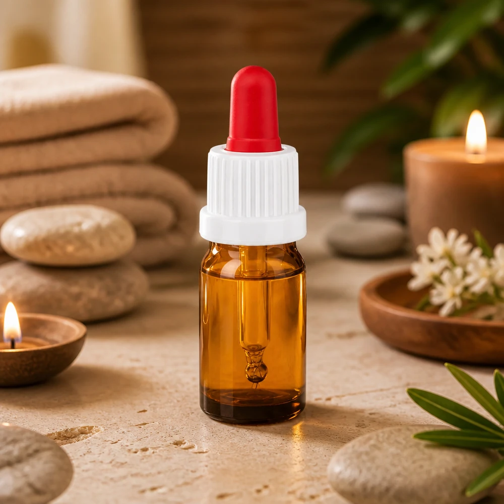 Pharmazeutische 5ml Glasflasche mit roter Silikonpipette für professionelle Anwendung