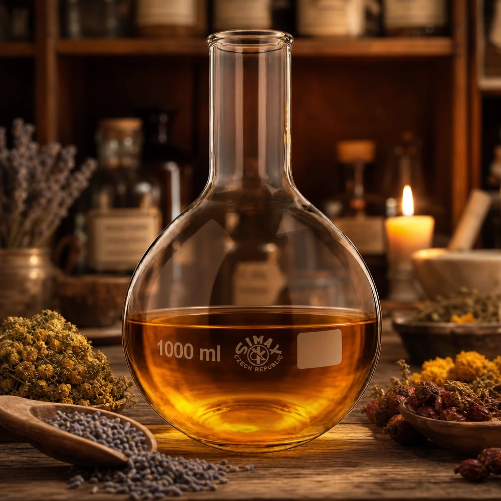 Stehkolben 1000ml Enghals Vielseitiger Glaskolben 1000ml ideal für Destillation, Synthese und Lösungsmittellagerung