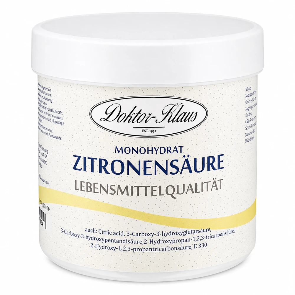 Zitronensäure 250g Doktor-Klaus Doktor-Klaus Zitronensäure 250g kompakte Dose Lebensmittelqualität E330