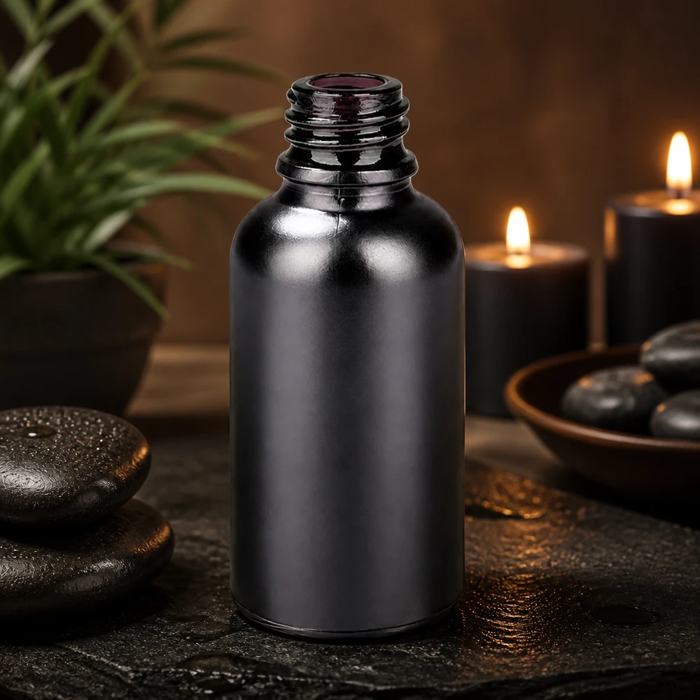 30ml Apothekerflasche BlackLine mit glänzender Oberfläche und zuverlässigem UT18/30 UNiTWIST System