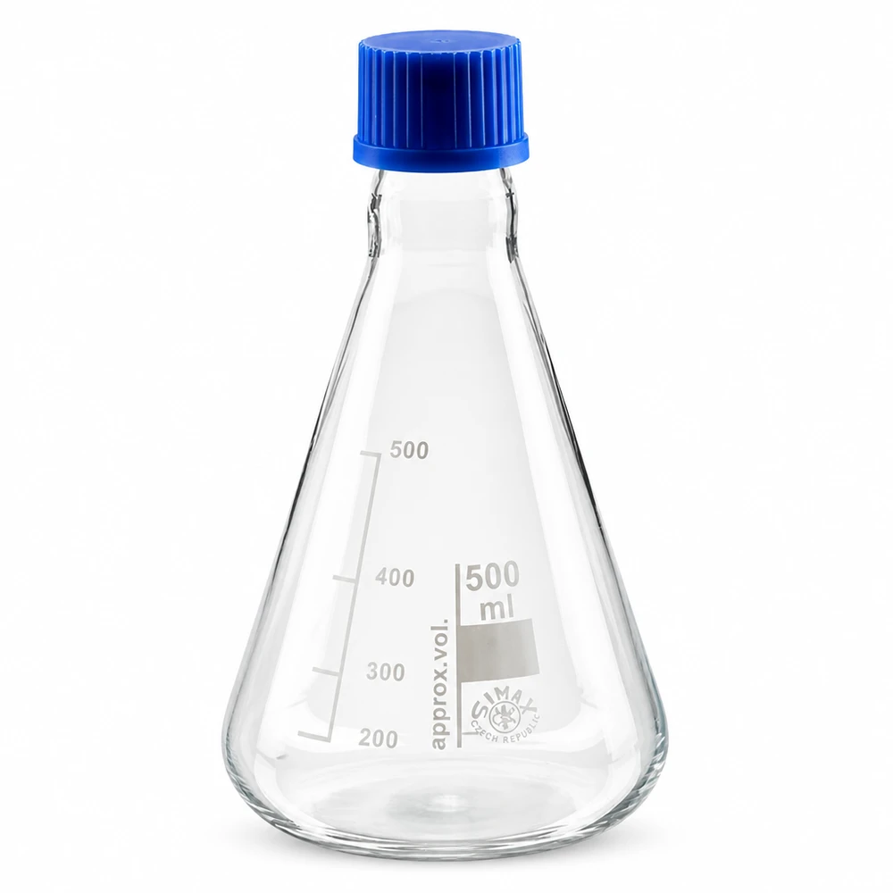 Erlenmeyerkolben für chemische Experimente 500ml Volumen mit sicherem Verschluss