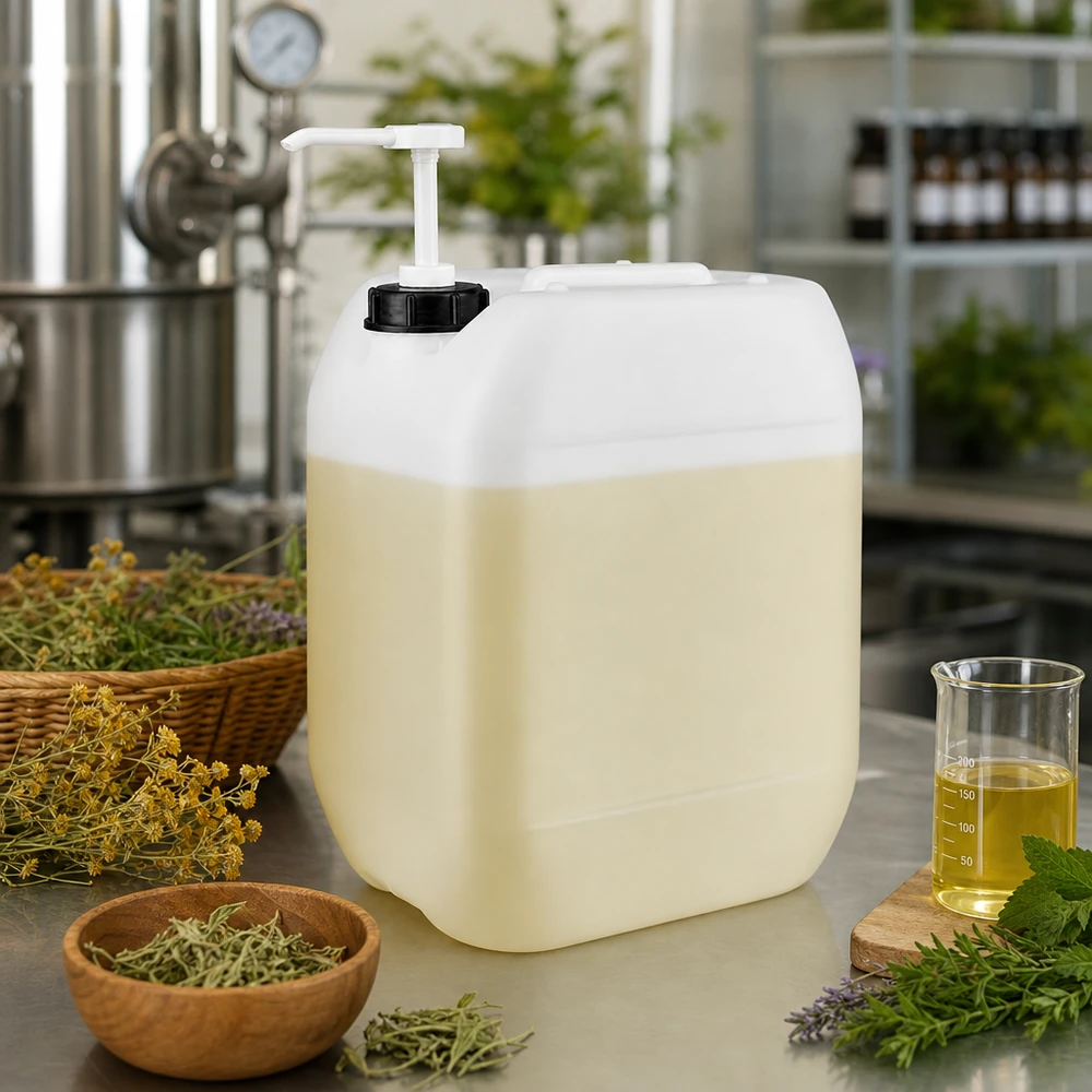 Kanister 10 Liter mit Dosierpumpe Robuster Kunststoffkanister 10 Liter mit Pumpsystem für effiziente Abfüllung kosmetischer Basis