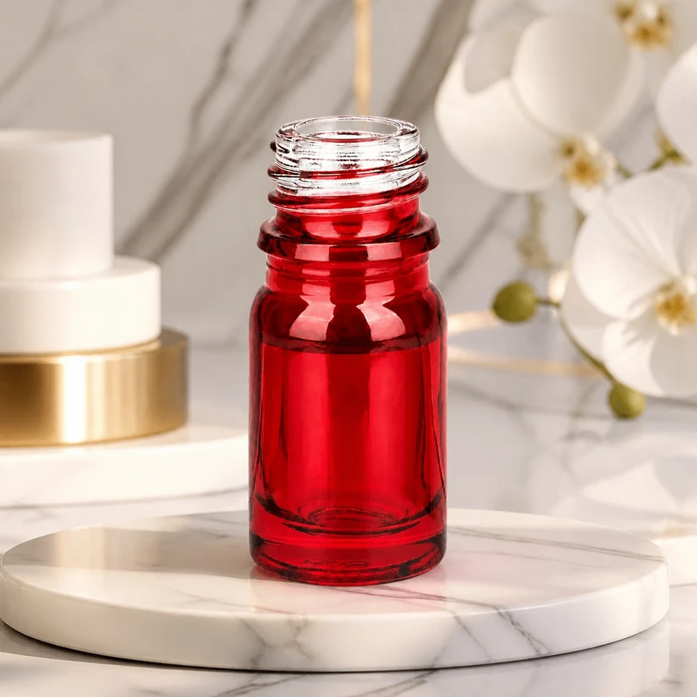 Professionelle 5ml Apothekerflasche RedLine in intensivem Rotton mit UT18/5 UNiTWIST Technologie