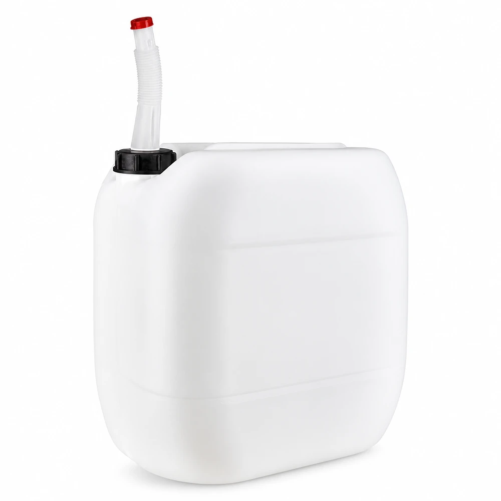Kanister 30 Liter mit Auslaufrohr Flex Stabiler weißer Kanister 30 Liter mit Auslaufrohr Flex für Camping und Outdoor