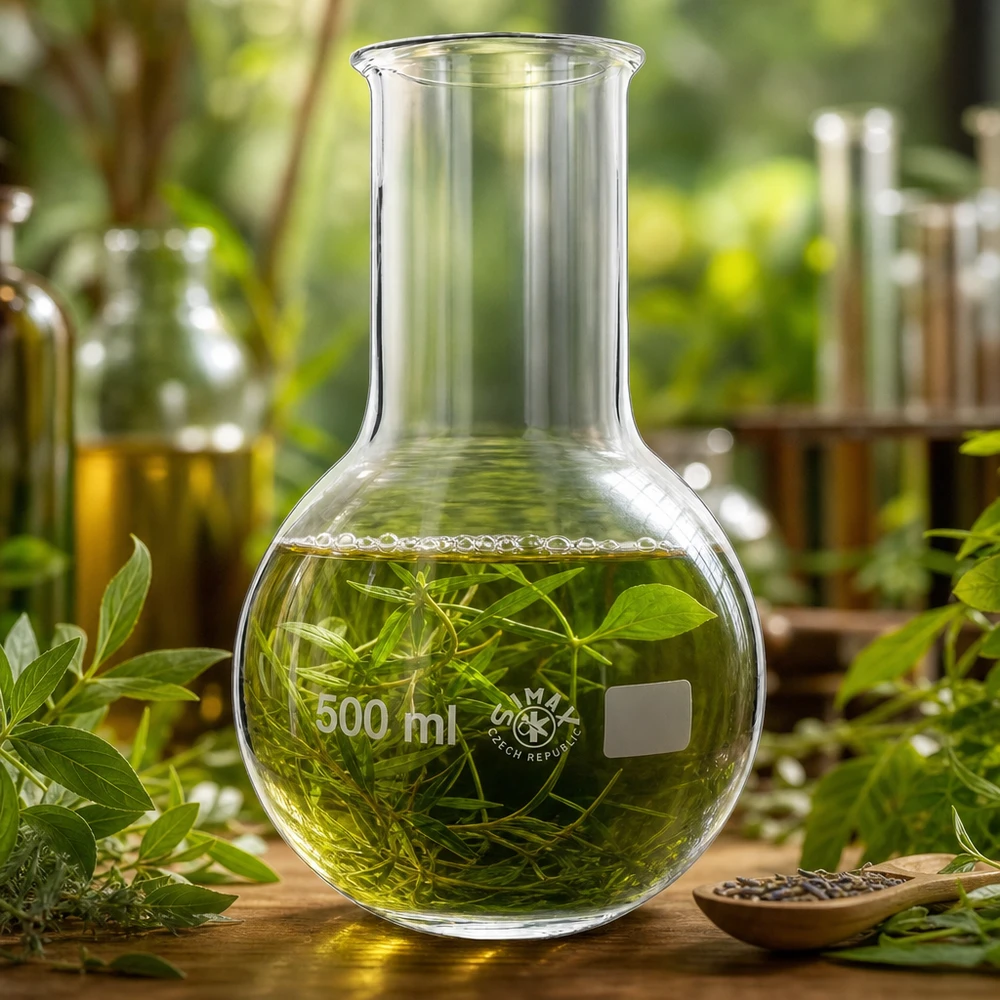 Stehkolben 500ml Weithals Wissenschaftlicher Stehkolben 500ml transparent für präzise Volumenbestimmung im Labor