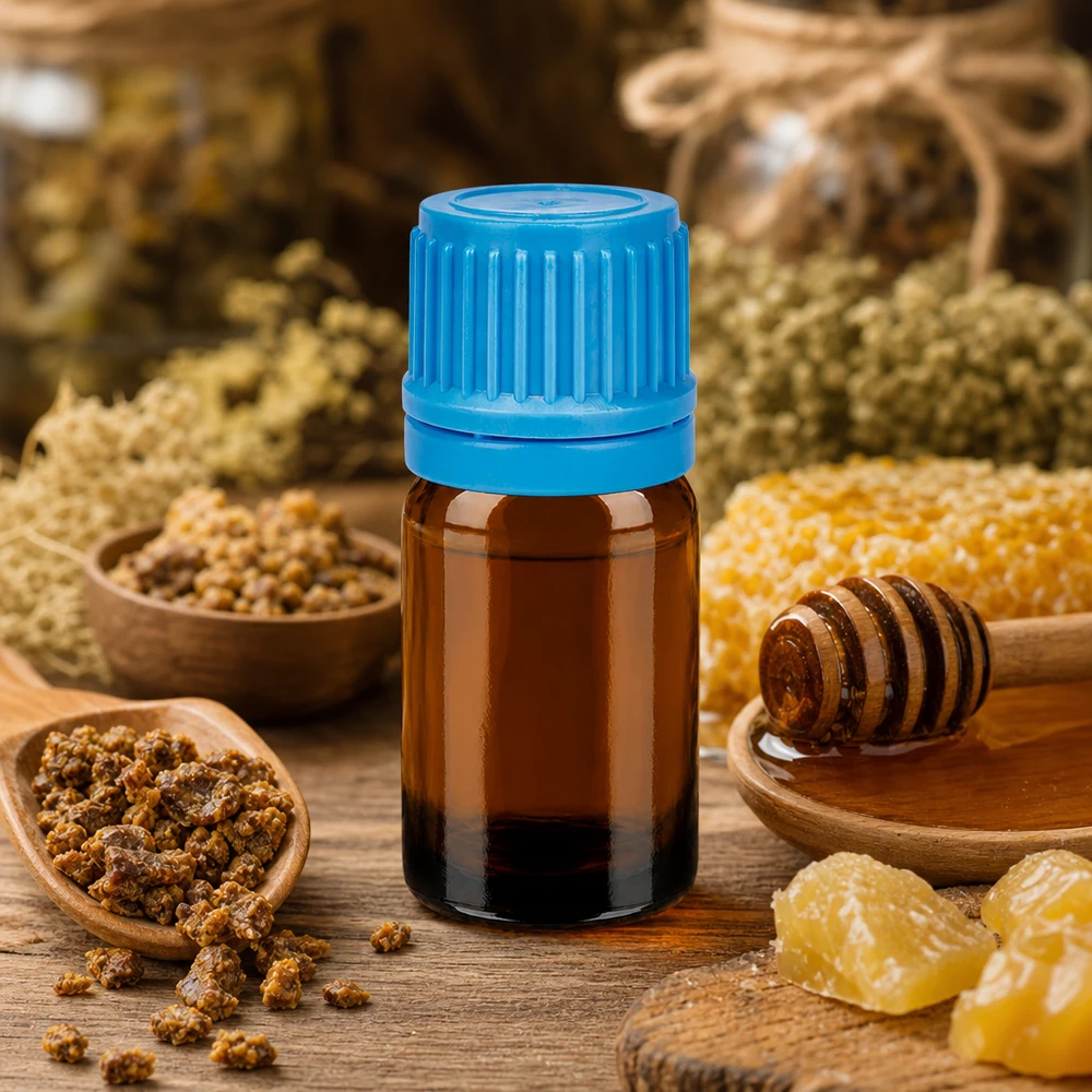 5ml Apothekerglas braun mit blauem Verschluss ideal für DIY Kosmetik und Naturprodukte