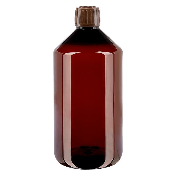 PET Flasche 750ml mit braunem Verschluss Originalitätsverschluss PET Flasche 750ml mit braunem Verschluss Originalitätsverschluss