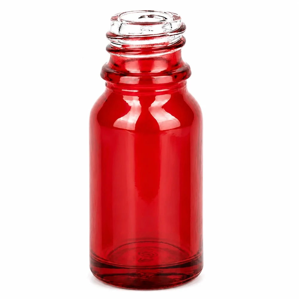 10ml Apothekenflasche RedLine UT18/10 UNiTWIST Hochwertige 10ml Apothekenflasche aus rotem Glas mit universellem UT18/10 Schraubverschluss