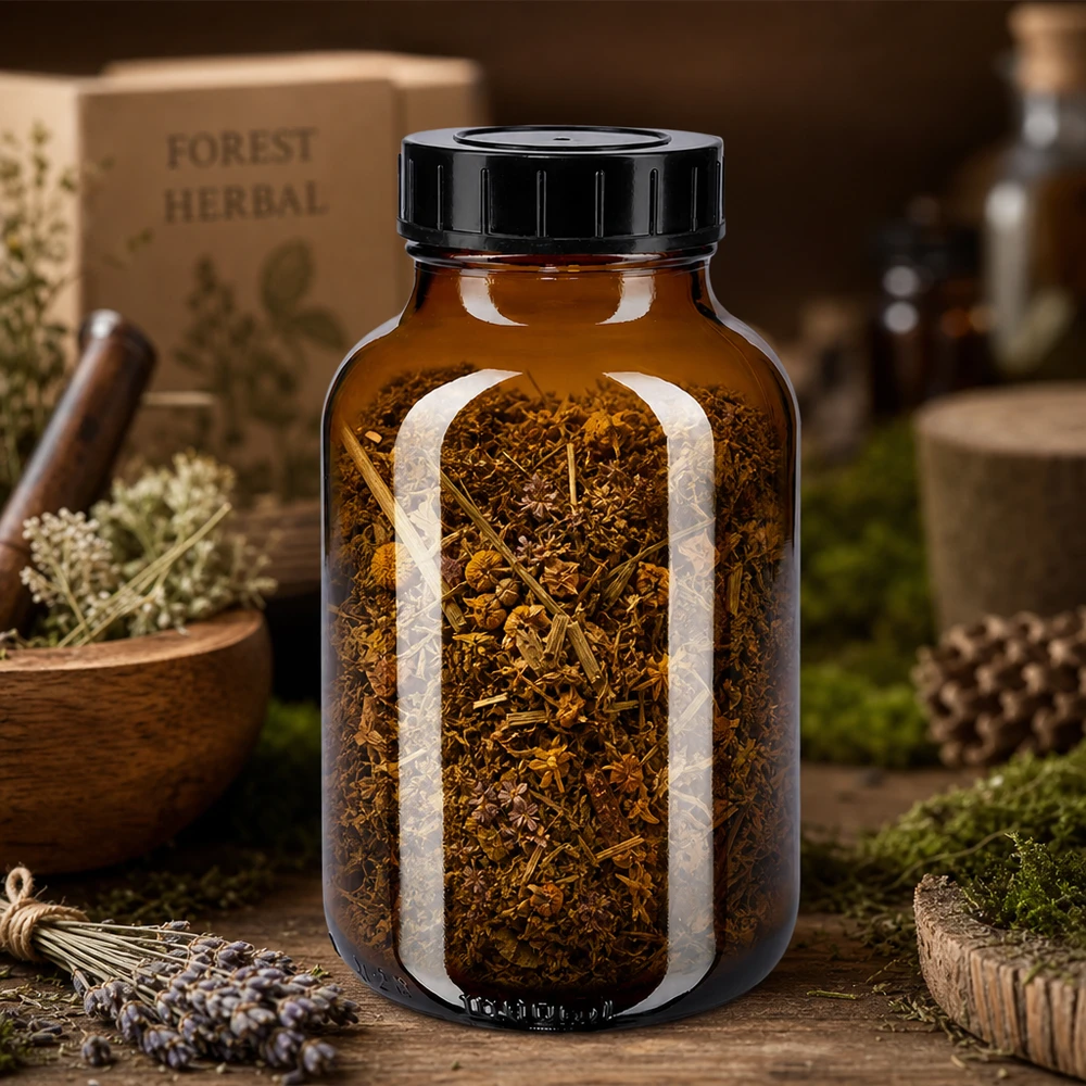 1000ml Weithalsflasche Braunglas mit Schraubdeckel Professionelle 1000ml Lagerflasche aus dunklem Glas mit dichtem Verschluss für Aromaschutz